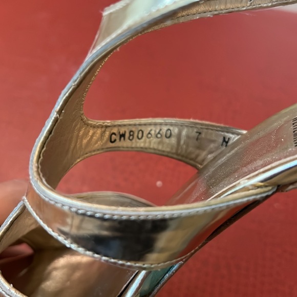 Stuart Weizmann Gold Strappy Platform Stilettos - Picture 10 of 10